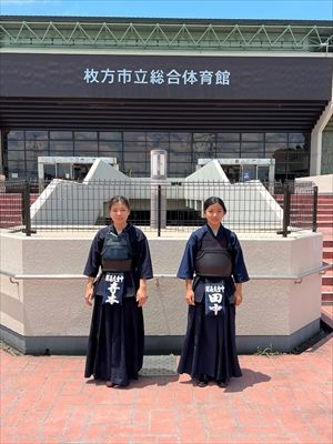 中学剣道部女子団体で大阪ベスト８、男子団体で大阪ベスト16